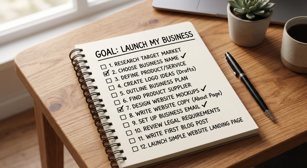 Breaking tasks into small steps to stop procrastination