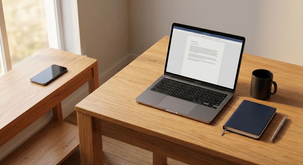 Removing distractions like phone to stop procrastinating