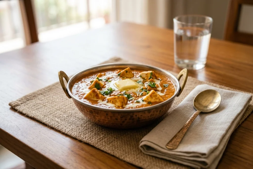 homemade paneer butter masal