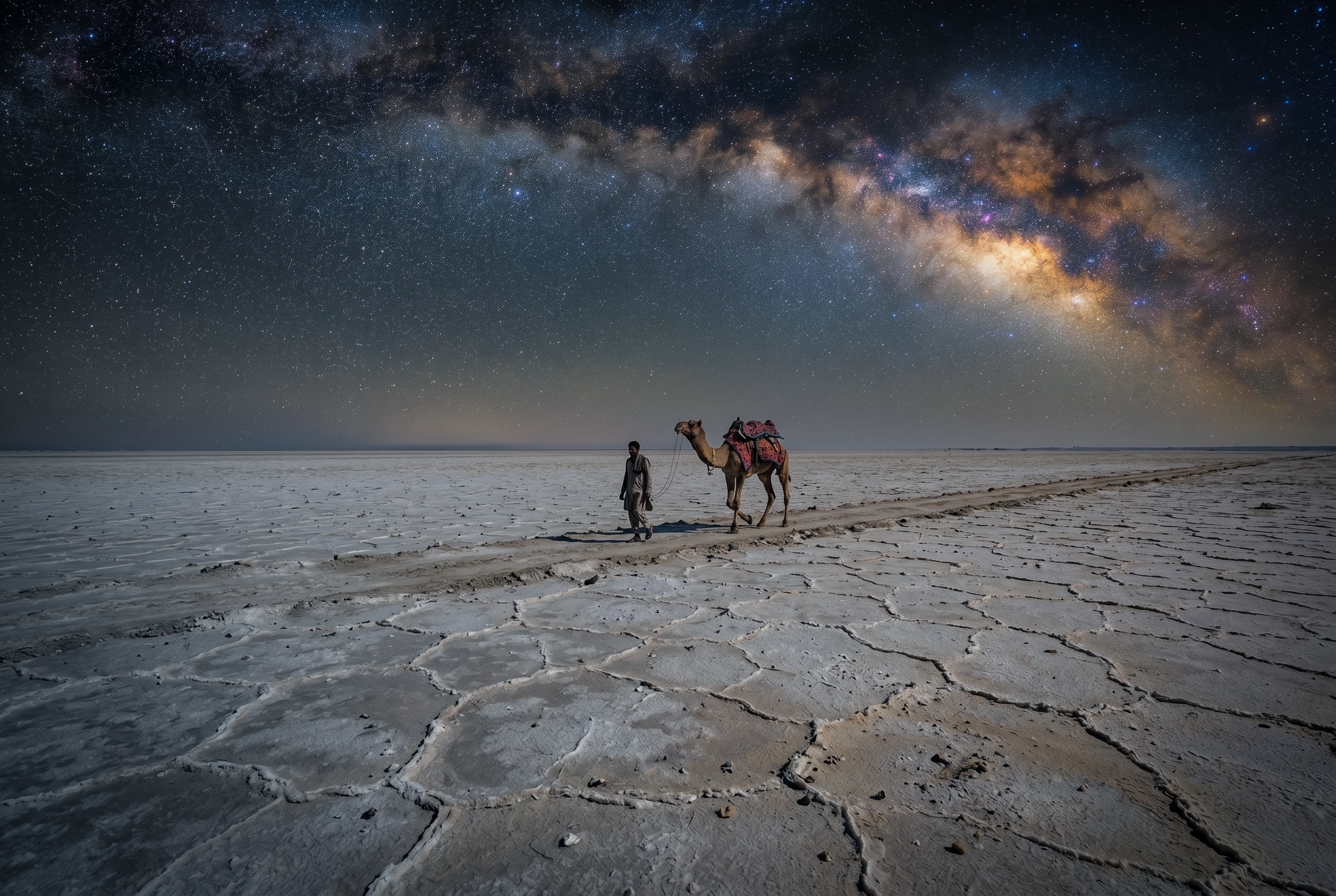 Milky Way reflected on the white salt flats of Rann of Kutch, one of India's most unique dark sky photography locations