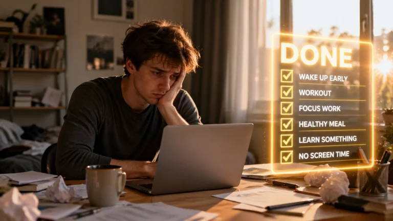 Stop Procrastinating: 10 Psychology-Backed Steps for Immediate Action Person learning how to stop procrastinating and become productive today at desk