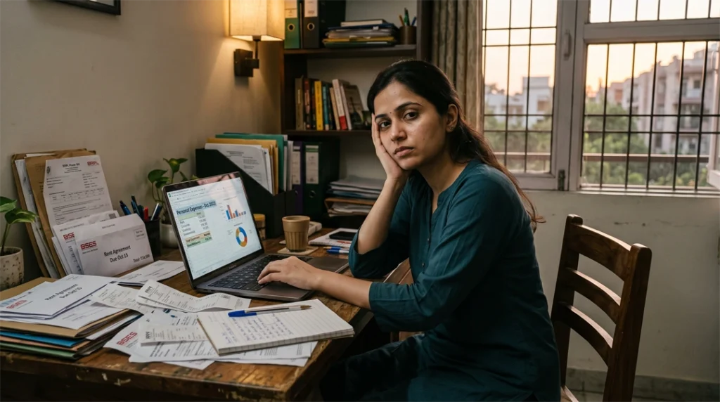 Urban Indian professional feeling financial pressure from middle class cost of living squeeze in 2026