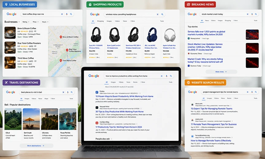 Examples of situations where Google Search provides better results than AI search