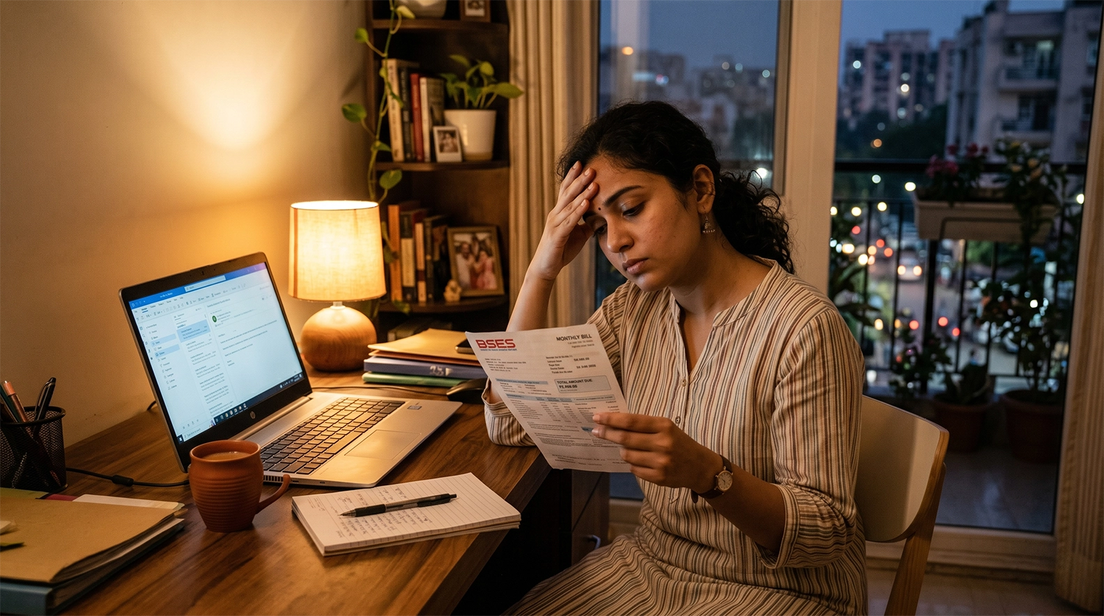 Young Indian professional woman feeling financially stuck despite earning a good salary in Delhi