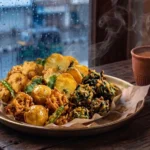 Hot crispy pakoras explaining monsoon pakora cravings during Indian rain
