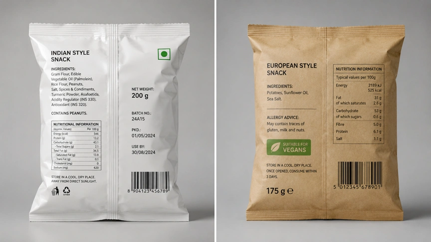 Comparing food safety standards behind banned food additives India regulations allow