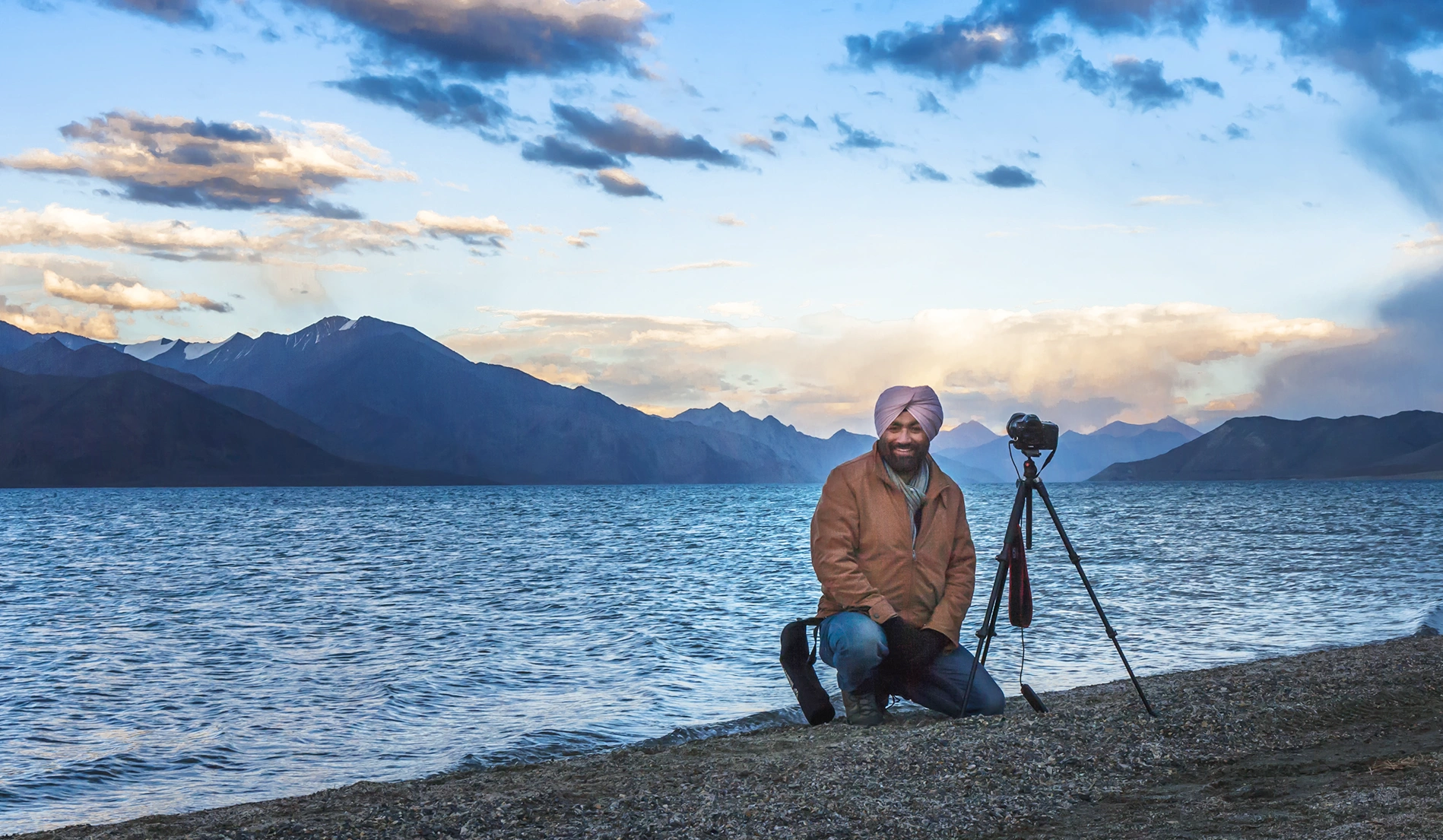 Prabhjit Singh at pangong lake, Ladakh, India