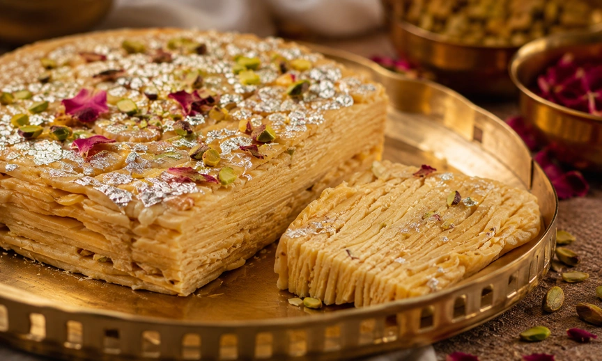 Lucknow khurchan, an Awadhi regional rakhi sweet rarely seen outside Uttar Pradesh