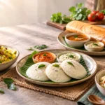 Healthy Indian breakfast recipes including idli, poha, dosa and upma
