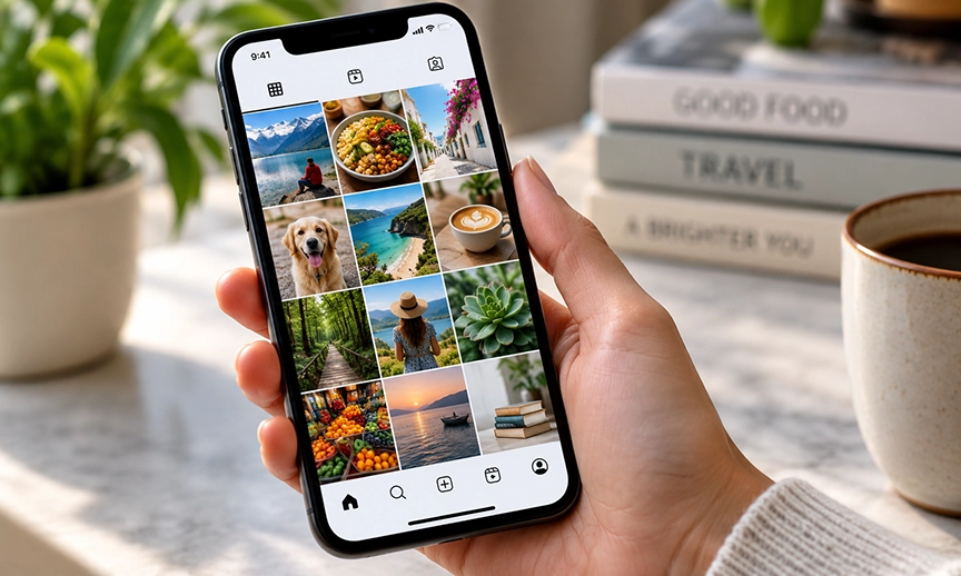 Instagram doomscrolling social media comparison anxiety grid
