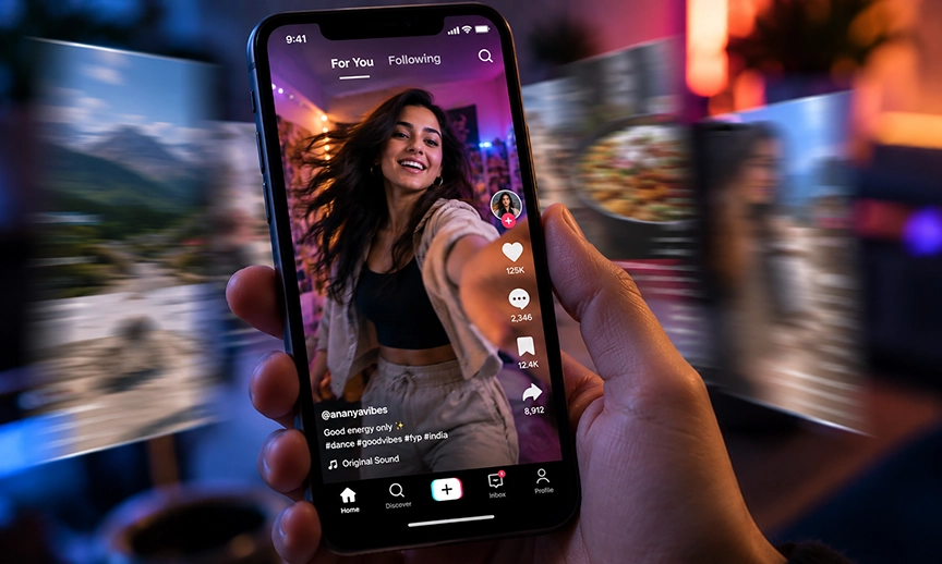 TikTok doomscrolling social media algorithm scroll loop